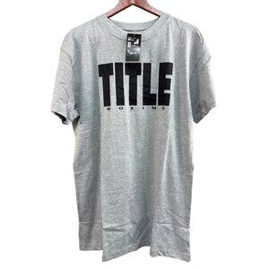 Title Boxing Men's T Shirt Gray and Black NWT Large
